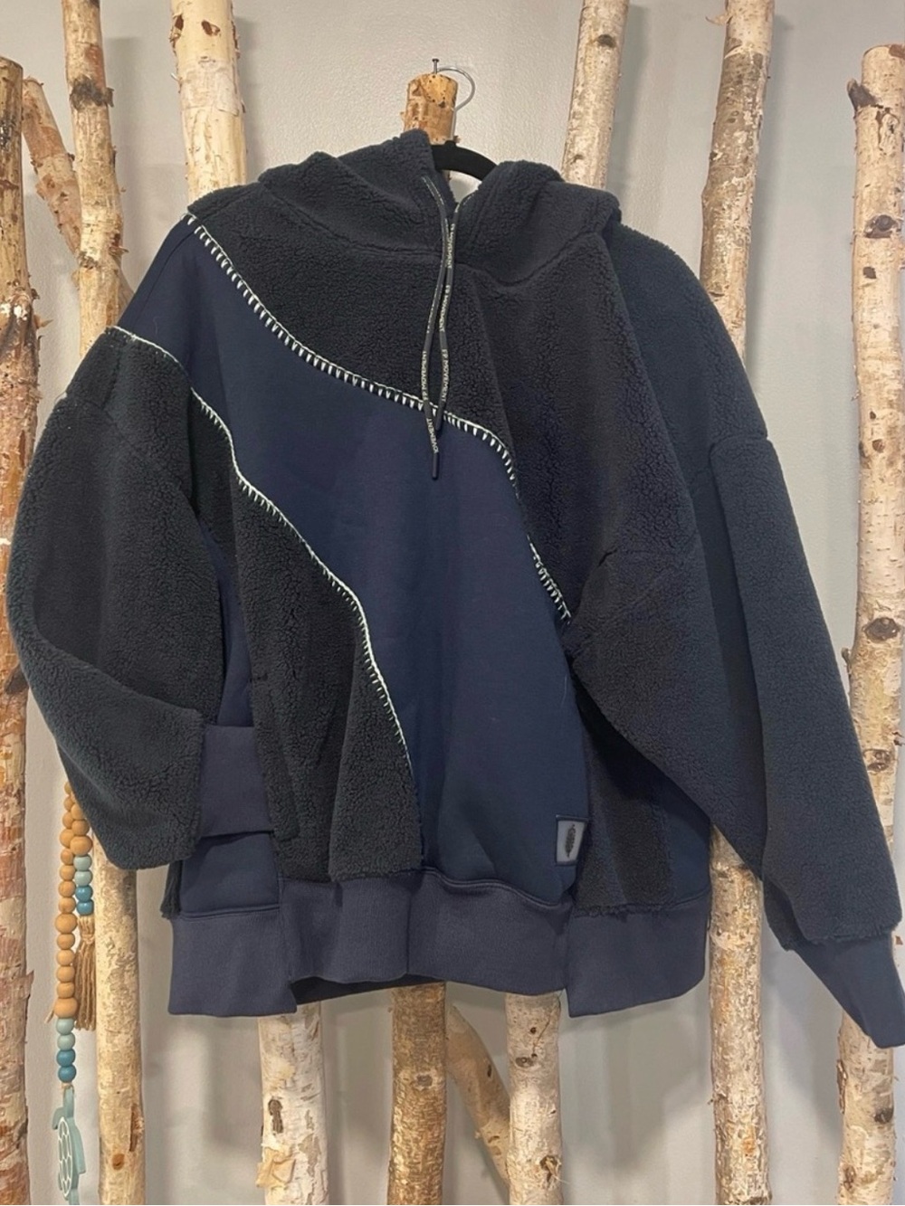 NWT Free People Women's Midnight Navy Combo Hoodie